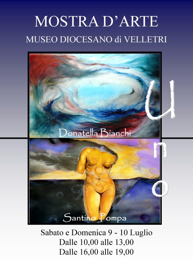 Museo diocesano – 9 e 10 luglio: Mostra di pittura e scultura “Uno”, degli artisti Bianchi Donatella e Santino Pompa