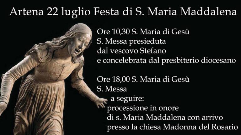 Artena 22 luglio – Festa di S. Maria Maddalena