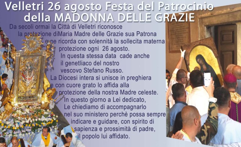 26 agosto Festa del Patrocinio della Madonna delle Grazie