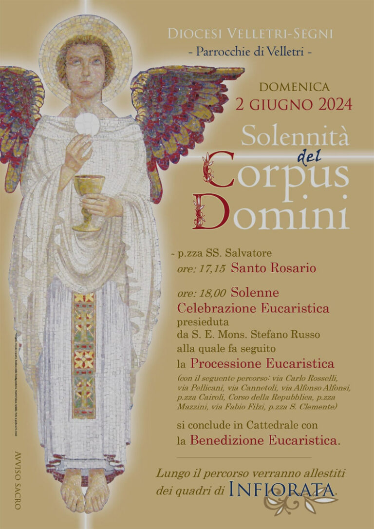 Velletri | Domenica 2 Giugno – Solennità del Corpus Domini