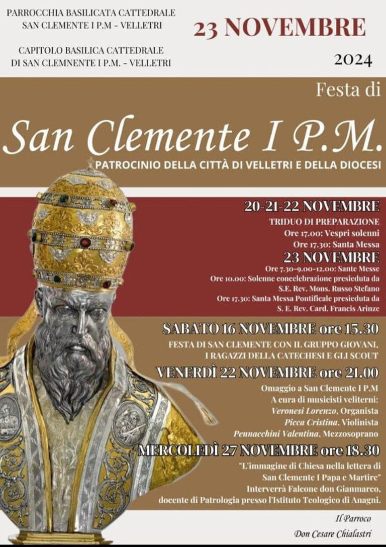 23 novembre | Festa di San Clemente I p.m.